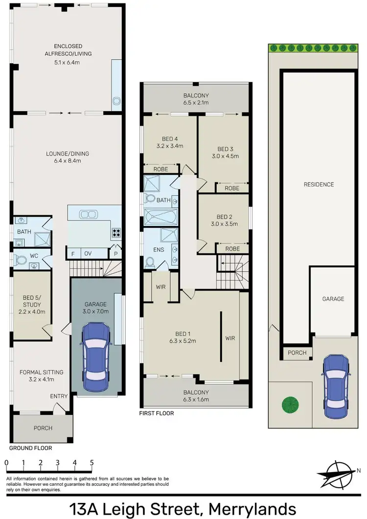 Floorplan of Homely semi-detached listing, 13a Leigh Street, Merrylands NSW 2160
