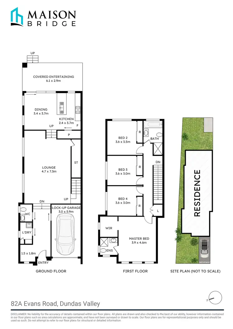 Floorplan of Homely semi-detached listing, 82A Evans Road, Dundas Valley NSW 2117