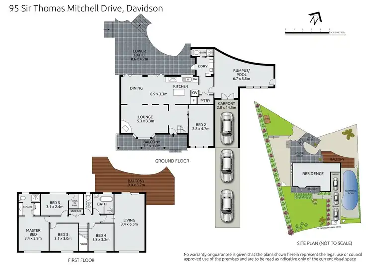 Floorplan of Homely house listing, 95 Sir Thomas Mitchell Drive, Davidson NSW 2085