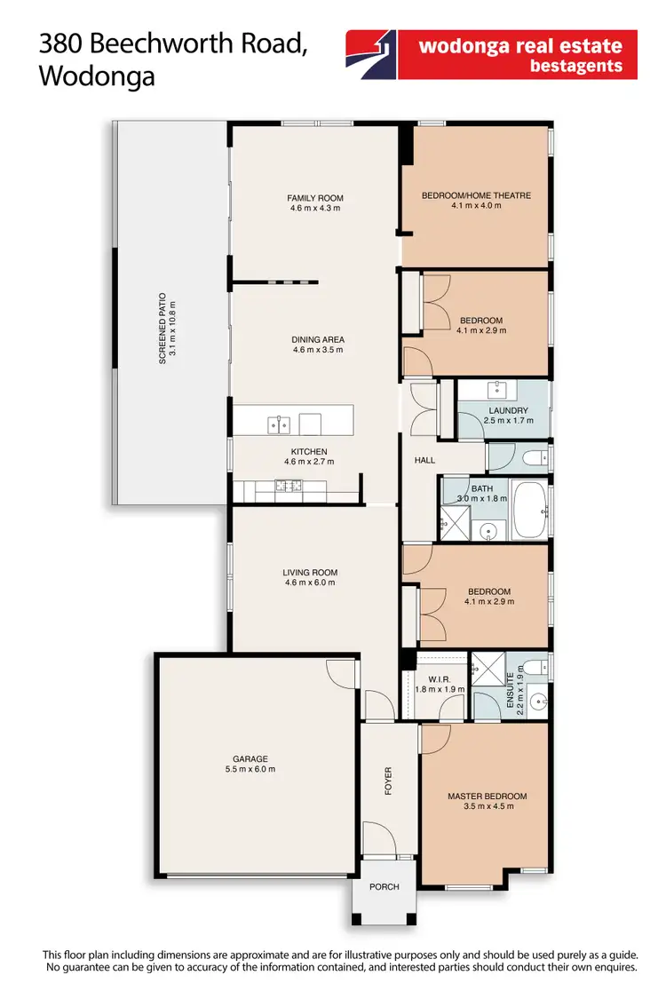 Floorplan of Homely house listing, 380 Beechworth Road, Wodonga VIC 3690