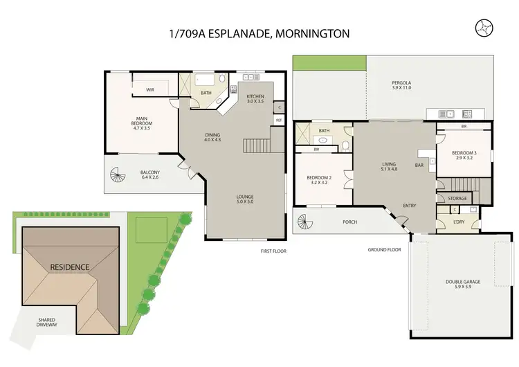 Floorplan of Homely townhouse listing, 1/709A Esplanade, Mornington VIC 3931