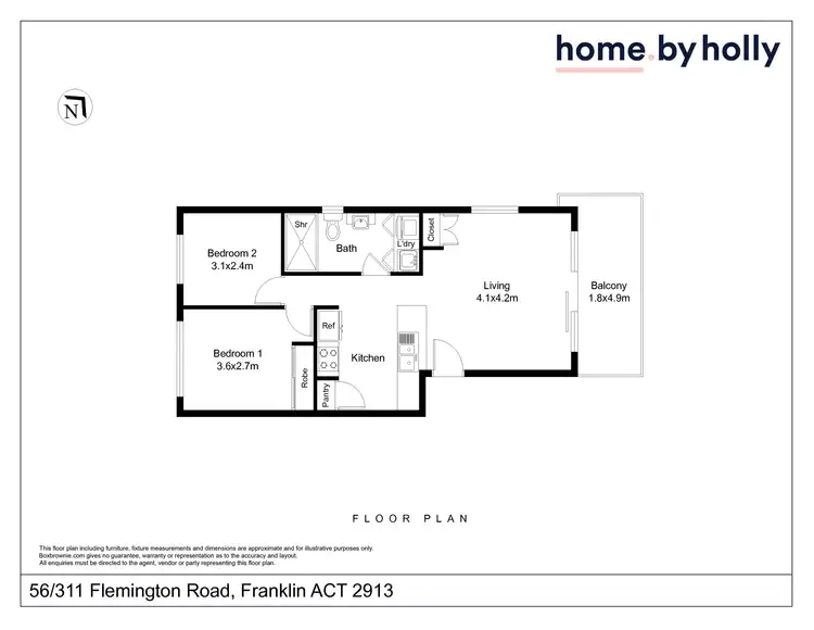 Floorplan of Homely apartment listing, 56/311 Flemington Road, Franklin ACT 2913