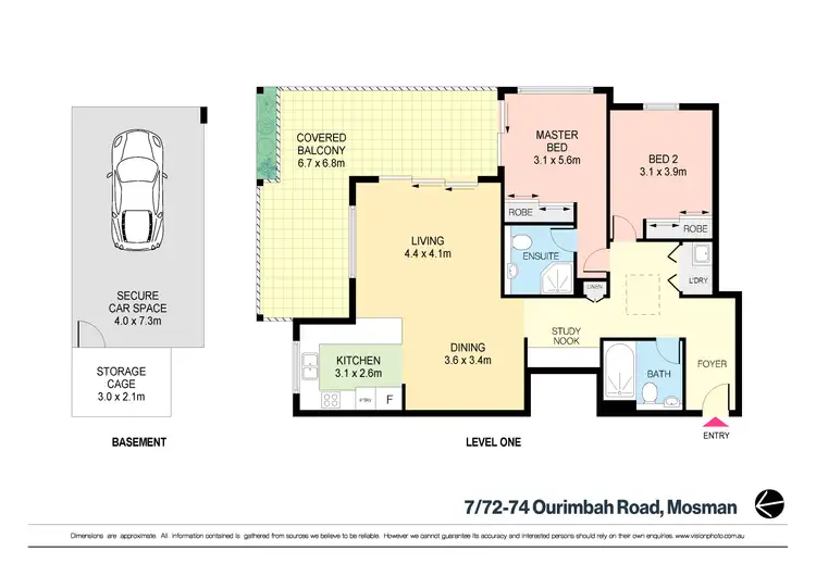 Floorplan of Homely apartment listing, 7/72-74 Ourimbah Road, Mosman NSW 2088