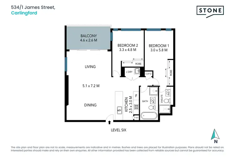 Floorplan of Homely apartment listing, 534/1 James Street, Carlingford NSW 2118