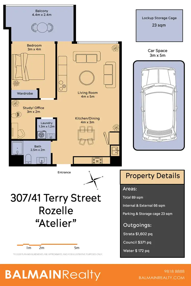Floorplan of Homely apartment listing, 307/41 Terry Street, Rozelle NSW 2039