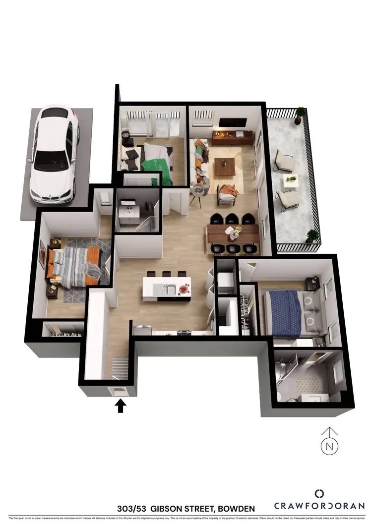 Floorplan of Homely apartment listing, 303/53 Gibson Street, Bowden SA 5007