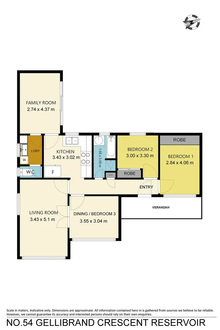 Floorplan of Homely house listing, 54 Gellibrand Crescent, Reservoir VIC 3073