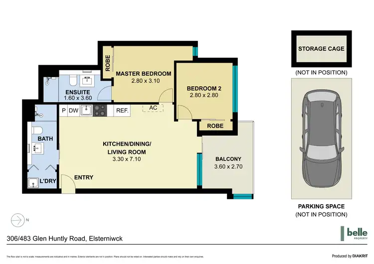 Floorplan of Homely apartment listing, 306/483 Glen Huntly Road, Elsternwick VIC 3185