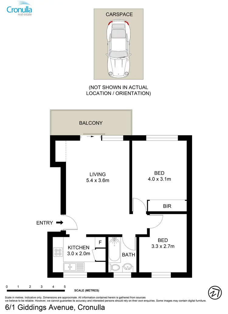 Floorplan of Homely apartment listing, 6/1 Giddings Avenue, Cronulla NSW 2230