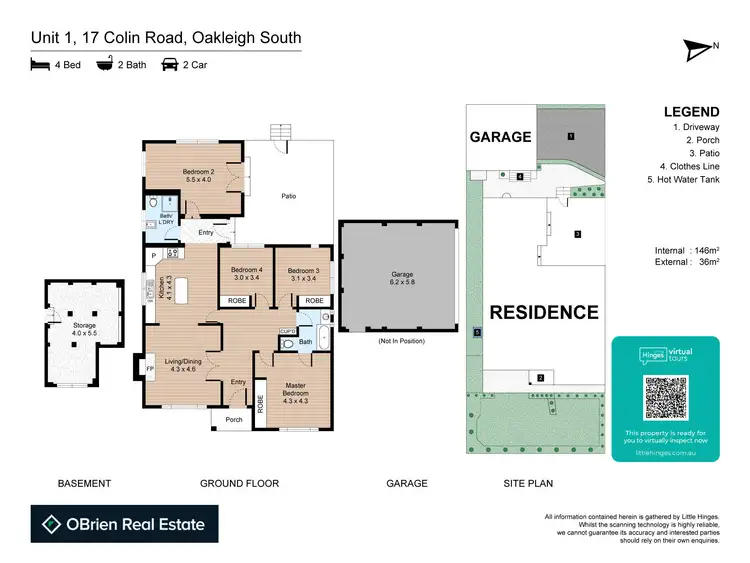 Floorplan of Homely unit listing, 1/17 Colin Road, Oakleigh South VIC 3167