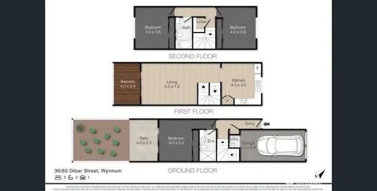 Floorplan of Homely townhouse listing, 36/83 Dibar Street, Wynnum QLD 4178