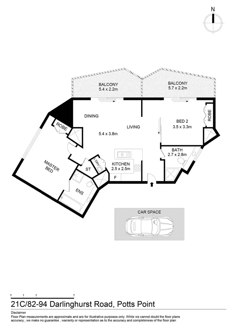 Floorplan of Homely unit listing, 21C/82-94 Darlinghurst Road, Potts Point NSW 2011