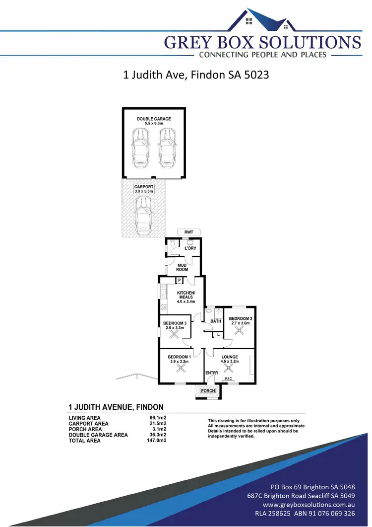 Floorplan of Homely house listing, 1 Judith Avenue, Findon SA 5023