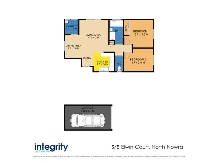 Floorplan of Homely unit listing, 5/5 Elwin Court, North Nowra NSW 2541
