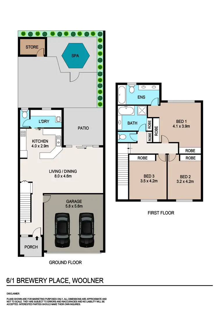 Floorplan of Homely townhouse listing, 6/1 Brewery Place, Woolner NT 820