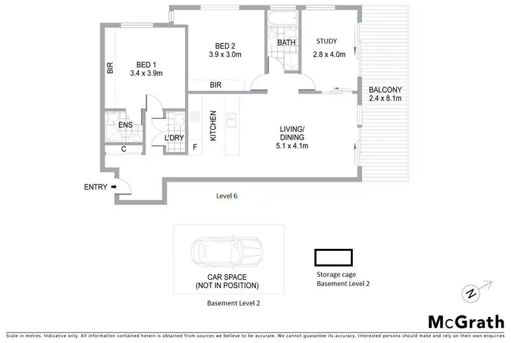 Floorplan of Homely apartment listing, 44/5-9 Waitara Avenue, Waitara NSW 2077