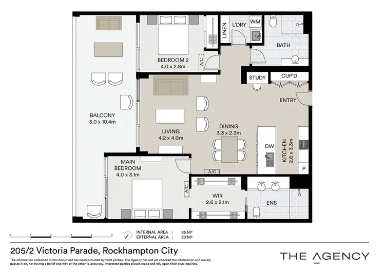 Floorplan of Homely unit listing, 205/2-4 Victoria Parade, Rockhampton City QLD 4700