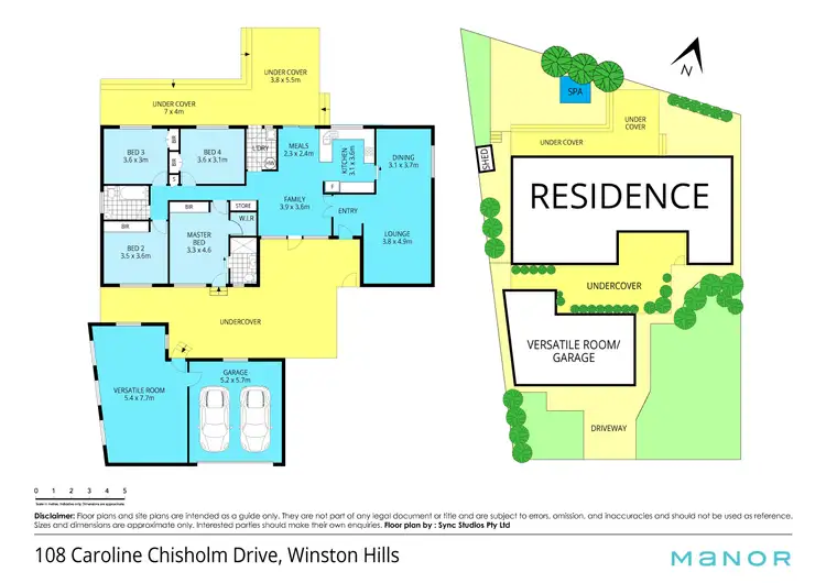 Floorplan of Homely house listing, 108 Caroline Chisholm Drive, Winston Hills NSW 2153