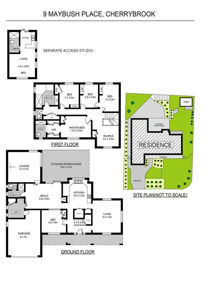 Floorplan of Homely house listing, 9 Maybush Place, Cherrybrook NSW 2126