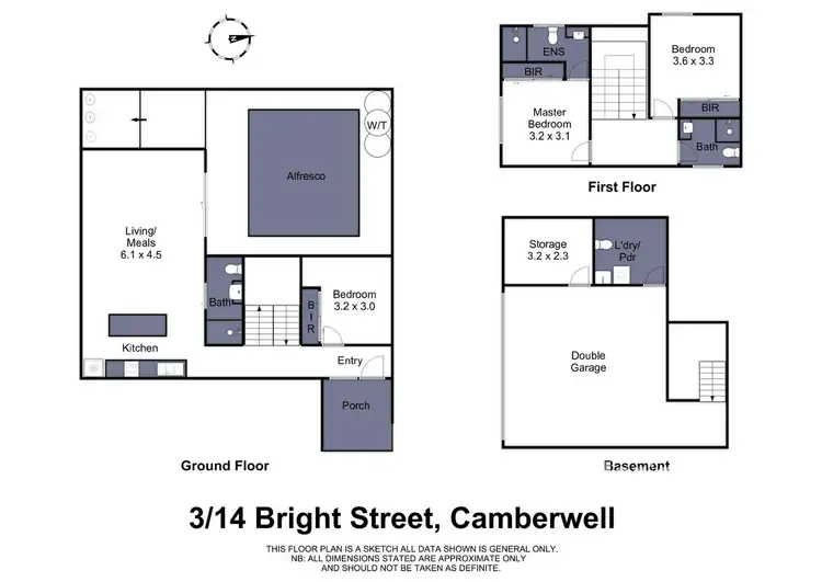 Floorplan of Homely townhouse listing, 3/14 Bright Street, Camberwell VIC 3124