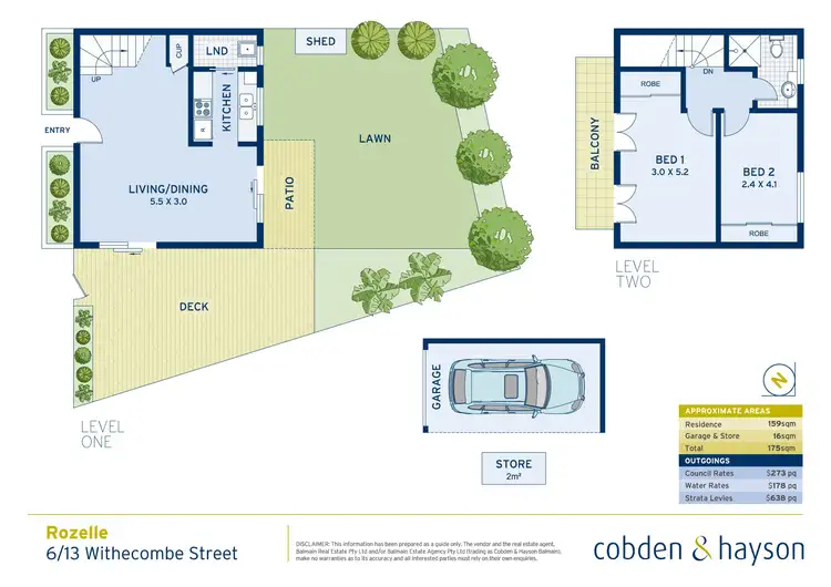 Floorplan of Homely townhouse listing, 6/13 Withecombe Street, Rozelle NSW 2039