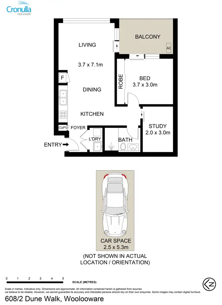 Floorplan of Homely unit listing, 608/2 Dune Walk, Woolooware NSW 2230