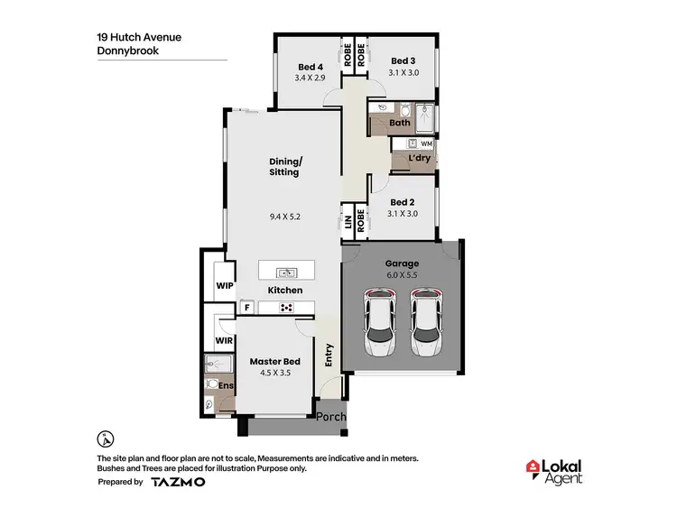 Floorplan of Homely house listing, 19 Hutch Avenue, Donnybrook VIC 3064