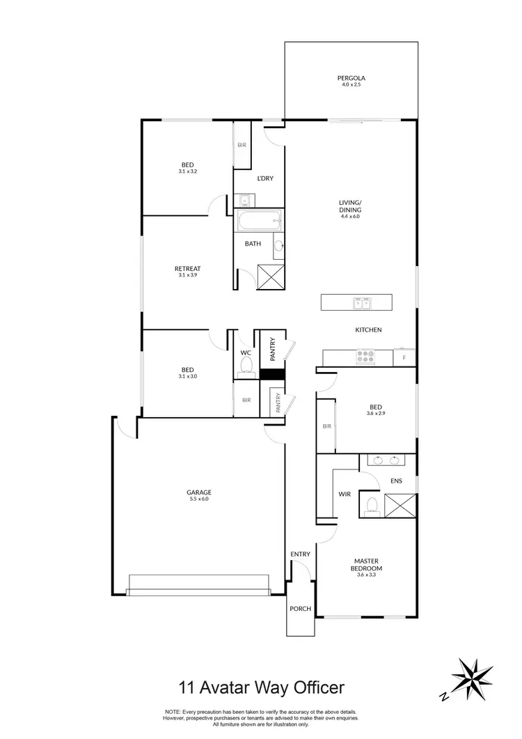Floorplan of Homely house listing, 11 Avatar Way, Officer VIC 3809