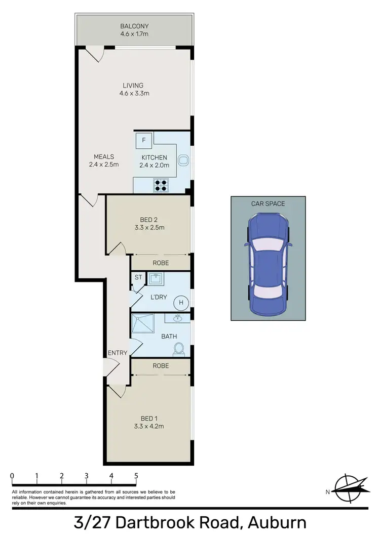 Floorplan of Homely apartment listing, 3/27 Dartbrook Road, Auburn NSW 2144