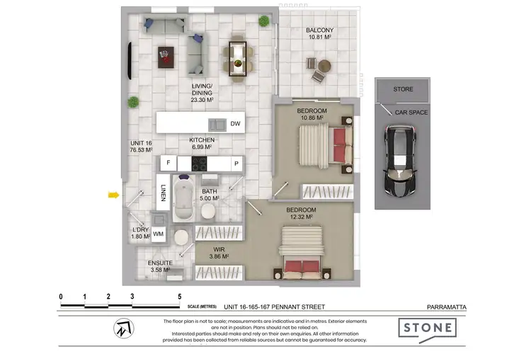 Floorplan of Homely apartment listing, 301/165 Pennant Street, Parramatta NSW 2150