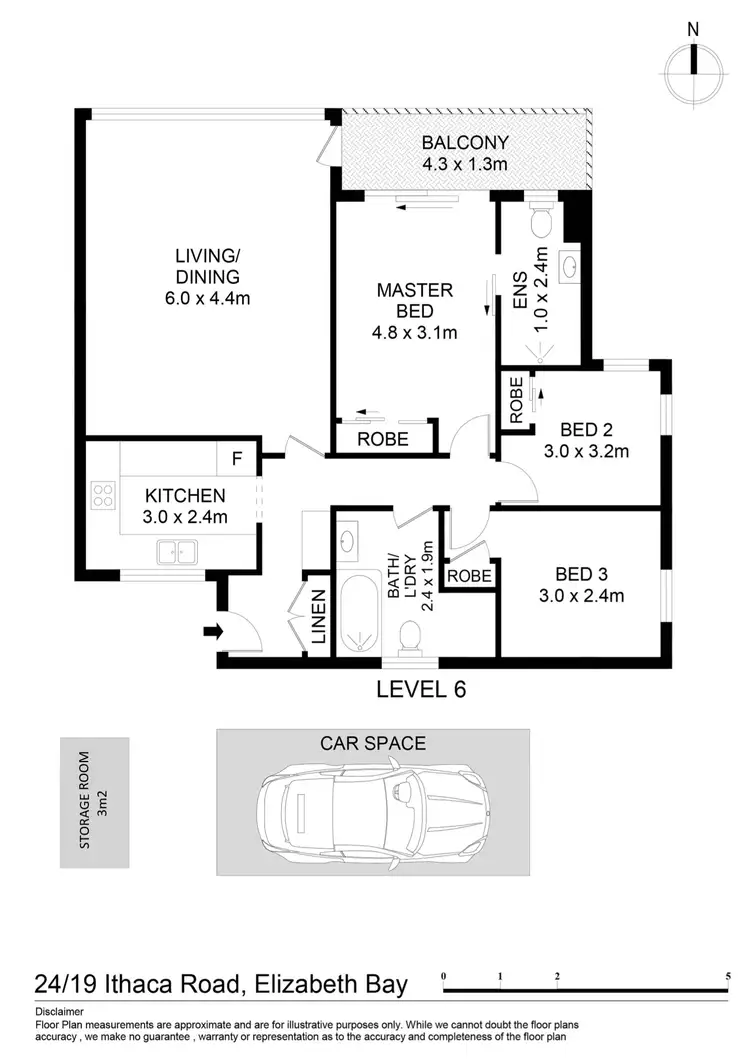 Floorplan of Homely apartment listing, 24/19 Ithaca Road, Elizabeth Bay NSW 2011