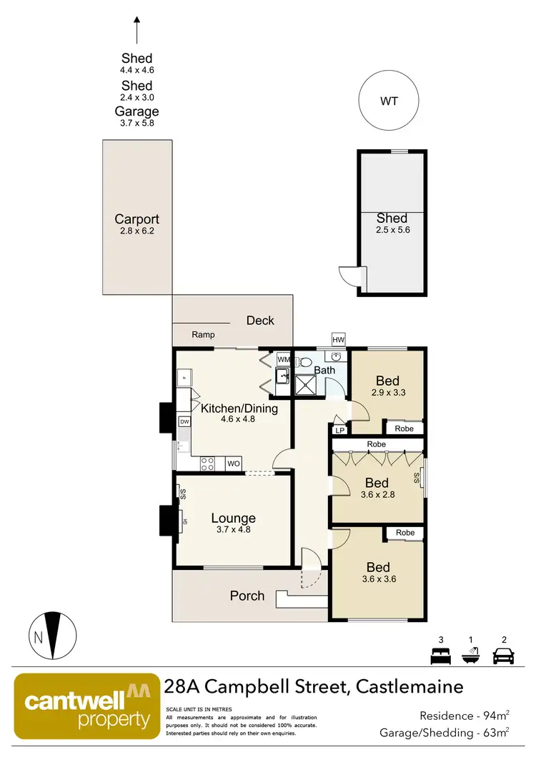 Floorplan of Homely house listing, 28A Campbell Street, Castlemaine VIC 3450