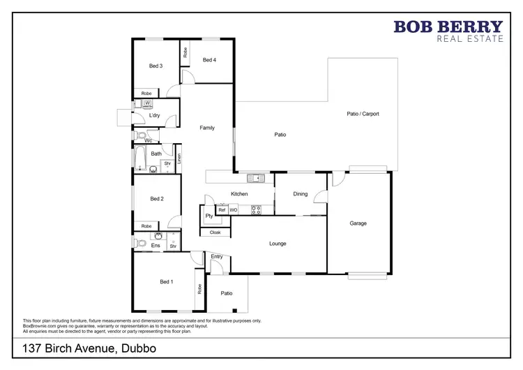 Floorplan of Homely house listing, 137 Birch Avenue, Dubbo NSW 2830