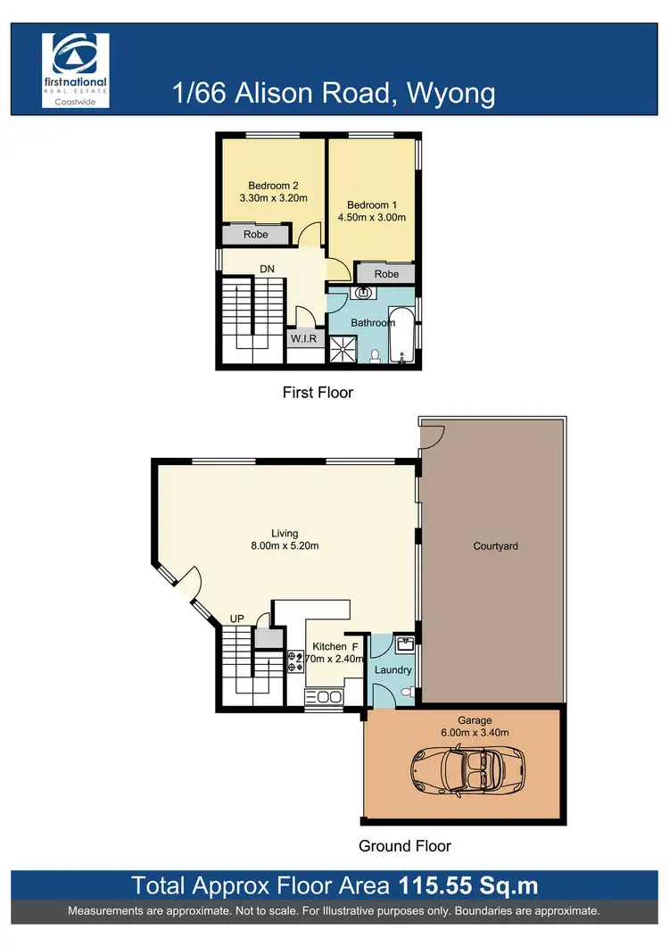 Floorplan of Homely townhouse listing, 1/66 Alison Road, Wyong NSW 2259