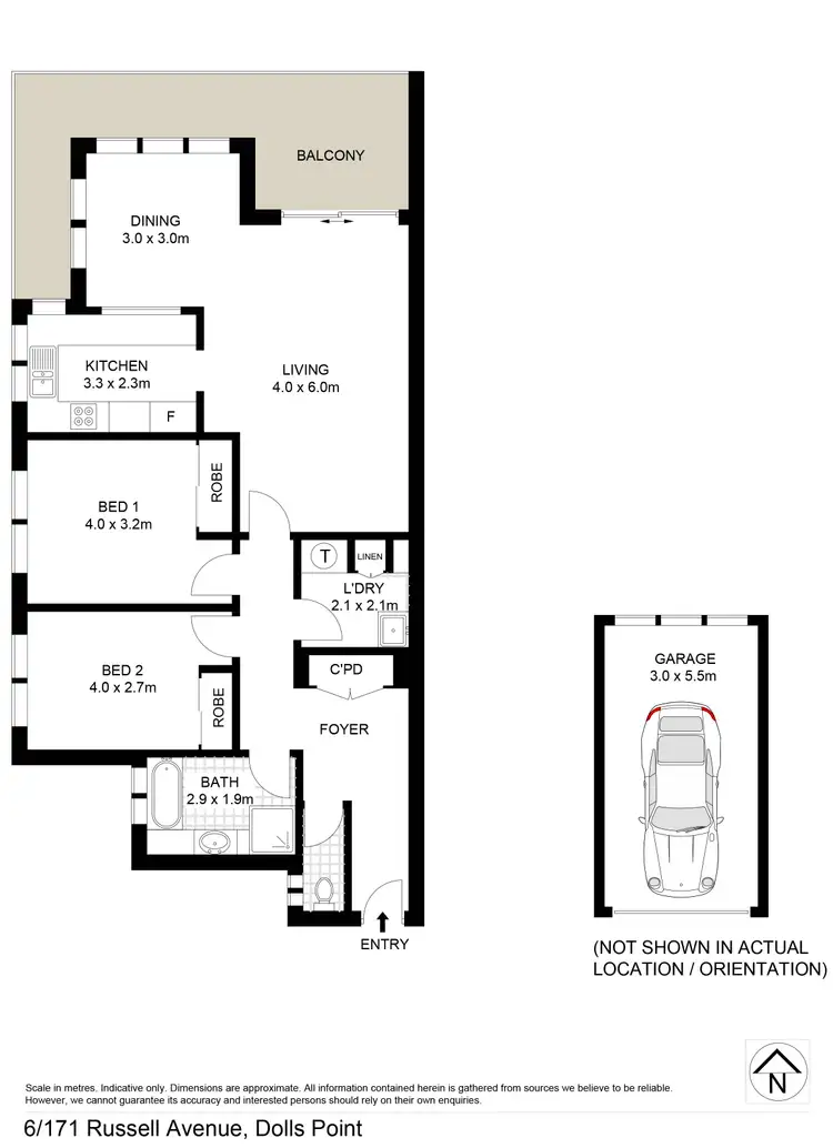 Floorplan of Homely apartment listing, 6/171 Russell Avenue, Sans Souci NSW 2219