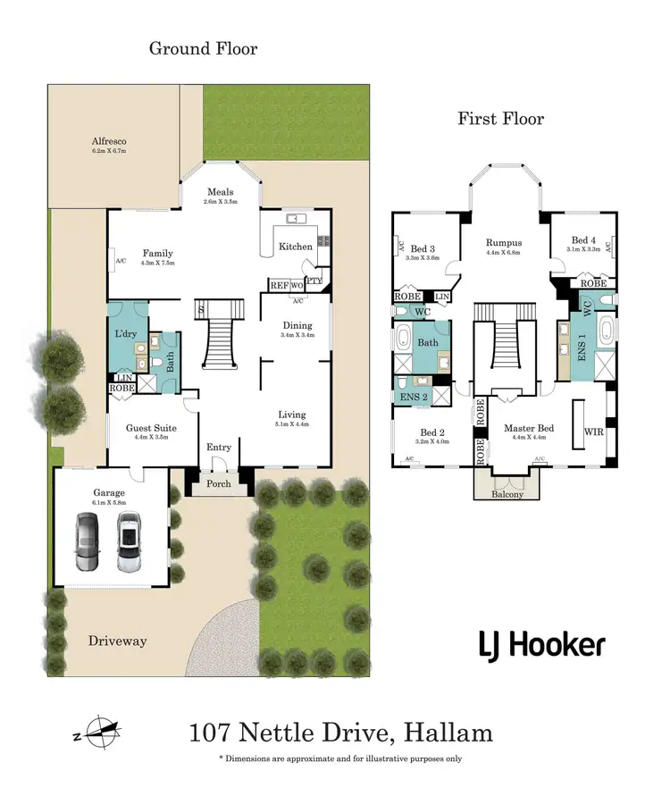 Floorplan of Homely house listing, 107 Nettle Drive, Hallam VIC 3803