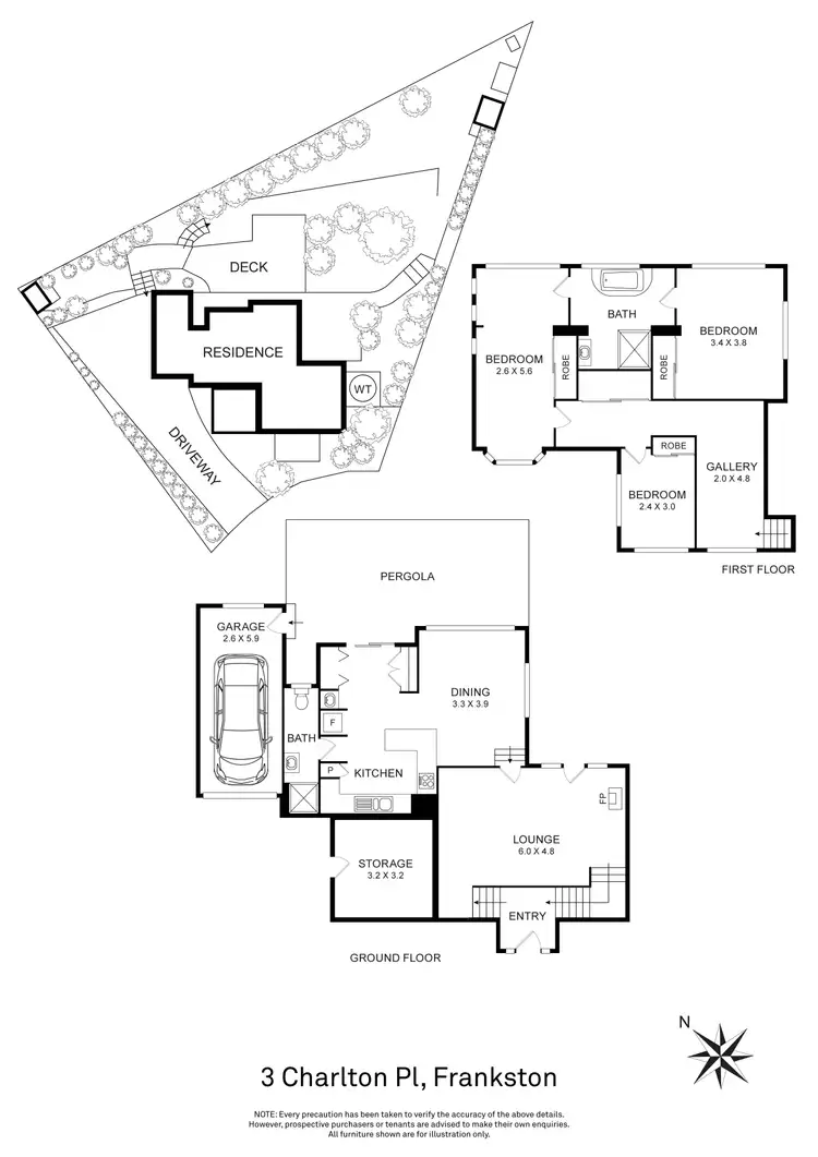 Floorplan of Homely house listing, 3 Charlton Place, Frankston VIC 3199
