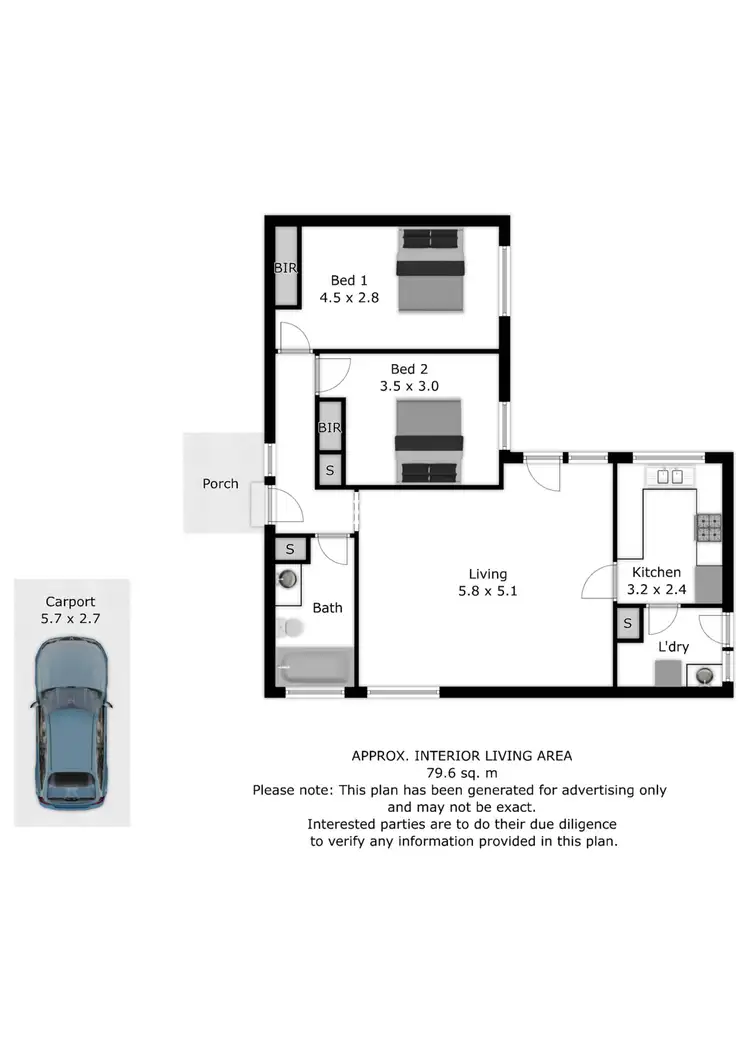 Floorplan of Homely unit listing, 5/1 Opal Court, Wodonga VIC 3690