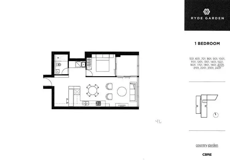 Floorplan of Homely apartment listing, 2001/3 Network Place, North Ryde NSW 2113