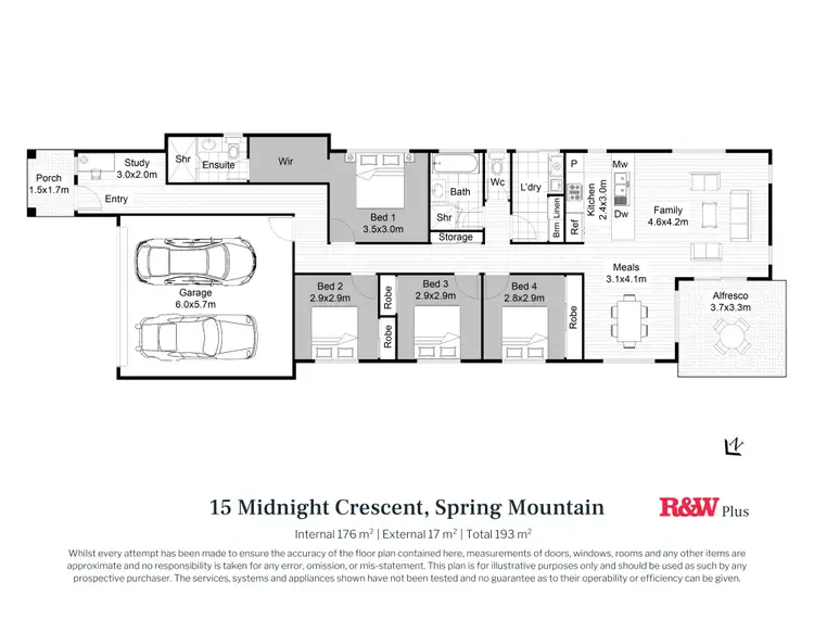 Floorplan of Homely house listing, 15 Midnight Crescent, Spring Mountain QLD 4300