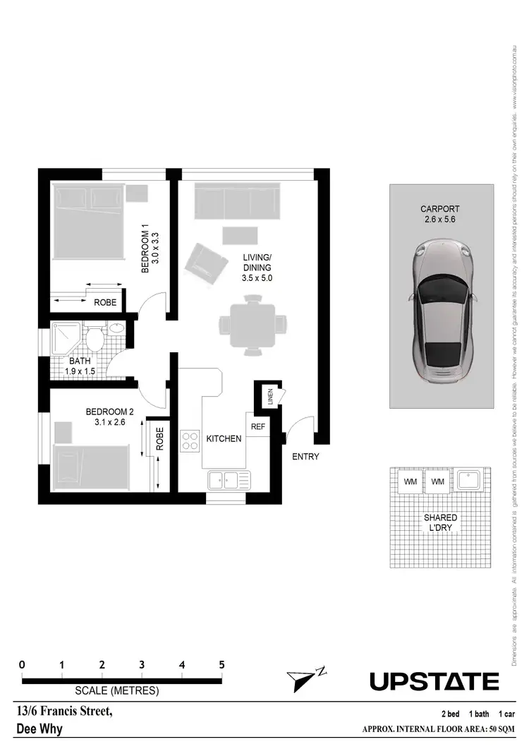 Floorplan of Homely unit listing, 13/6 Francis Street, Dee Why NSW 2099