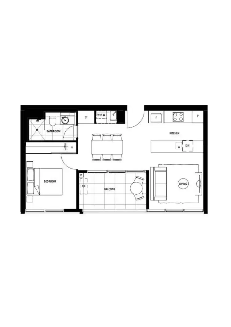 Floorplan of Homely apartment listing, 1510/6 Furzer Street, Phillip ACT 2606