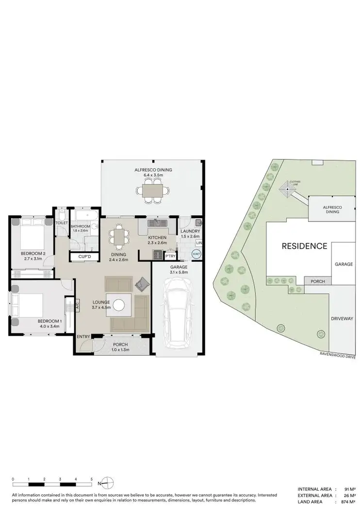 Floorplan of Homely semi-detached listing, 2/15 Ravenswood Drive, Goonellabah NSW 2480