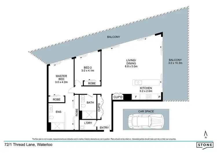 Floorplan of Homely apartment listing, 72/1 Thread Lane, Waterloo NSW 2017