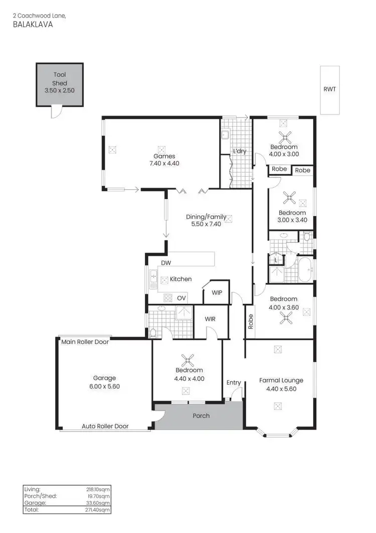 Floorplan of Homely house listing, 2 Coachwood Lane, Balaklava SA 5461