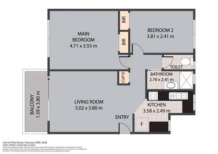 Floorplan of Homely unit listing, 5/3-7 Peel Street, Tuncurry NSW 2428