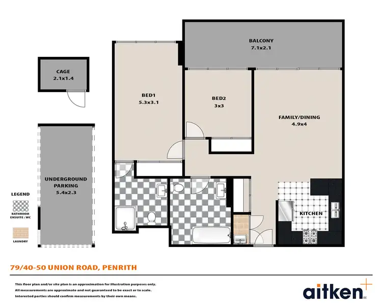 Floorplan of Homely apartment listing, 79/40-50 Union Road, Penrith NSW 2750