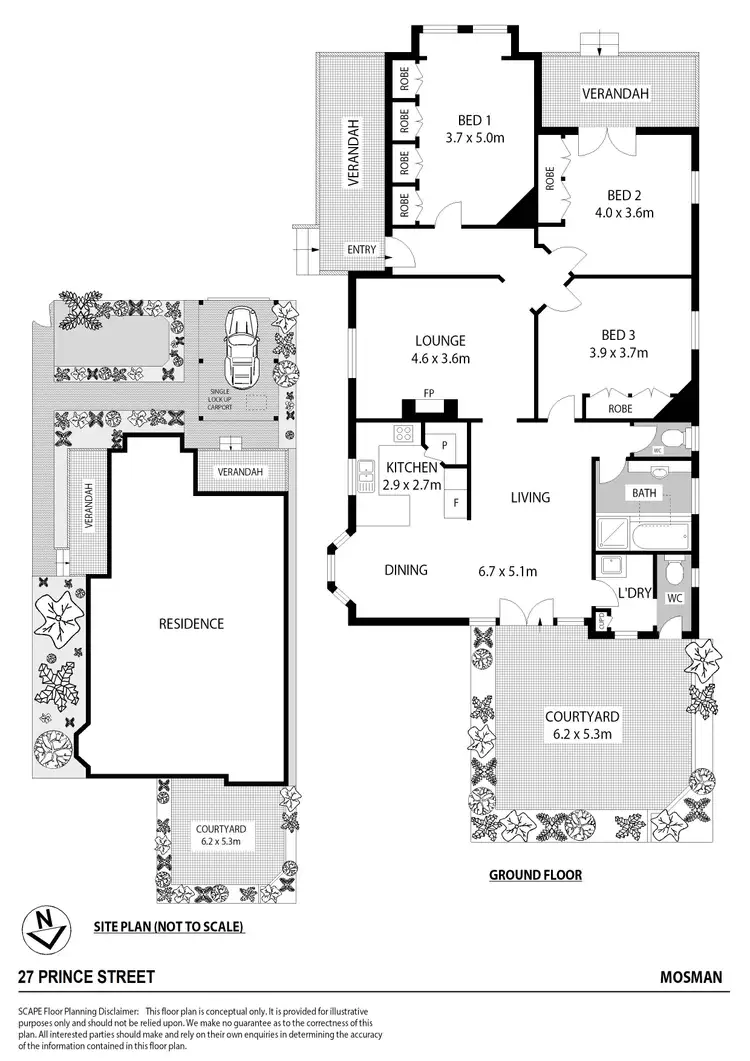 Floorplan of Homely house listing, 27 Prince Street, Mosman NSW 2088