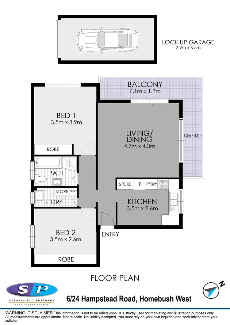 Floorplan of Homely apartment listing, 6/24 Hampstead Road, Homebush West NSW 2140