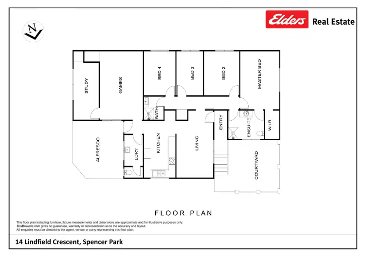 Floorplan of Homely house listing, 14 Lindfield Crescent, Spencer Park WA 6330